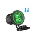 Carregador Tomada Veicular 12/24V USB Duplo Para Carro Moto Caminhão Lancha Barco