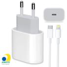 Carregador Turbo 20W com Cabo Tipo C Lightning Compatível Iphone 11 12 13 e 14 Pro e Max