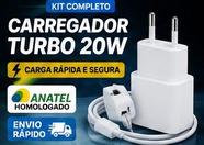 Carregador Turbo 20W iPhone USBC Carga Rápida Cabo Lightning Compatível com iPhone