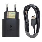 Carregador Turbo 25W Compatível Galaxy S21 S22 S23 S24 S25 Super Fast Tipo-C