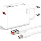 Carregador Turbo 33W para Xiaomi Redmi Note 9 10 11 12 Pro Mi Turbo Charge Carregamento Rápido e