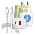 Carregador Turbo 40w Compativel Com iPhone 8 X Xr 11 12 13 14 Pro Max Usb Tipo C Duplo