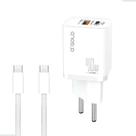 Carregador Turbo 40w Duas Entradas Cabo Tipo C A'gold Ca42-5 Branco
