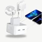 Carregador Turbo 50W Compatível iPhone X Xr 8 11 12 13 14 Plus Pro Max iPad Duas Entradas USB e USBc Tipo C Com Cabo Tipo CLightning Carga Rápida