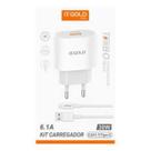 Carregador Turbo AGold CA317 USBC 30W com Cabo TipoC 6.1A Branco Carregador Turbo AGold CA317 USBC 30W com Cabo TipoC 6.1A Branco
