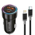 Carregador Turbo Automotivo PD20W Premium Com LED Saída USB Type C QC + Cabo Kit