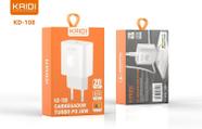 Carregador Turbo Dual TipoC para Lightning KD108A Kaidi 20W