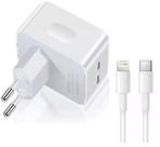 Carregador Turbo Duplo Usb-C Compativel Lightning - 40w