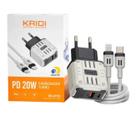 Carregador Turbo Kaidi PD 20W KD691CL USBC Power Delivery QC 3.0 Rápido