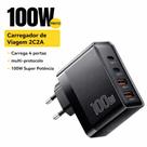 Carregador Turbo Marca Essager 100W Com 4 Portas (2 USB + 2 Type-C)