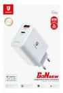 Carregador Turbo Usb 18w + USB-C 65w - Gan Fast charger Cor Branco Carregador Turbo Usb 18w + USB-C 65w - Gan Fast charger Cor Branco