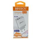Carregador turbo usb + tipo c hs-135 hrebos