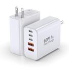 Carregador TZBAY USB C Block 60W, plugue de parede de 5 portas tipo C Carregador TZBAY USB C Block 60W, plugue de parede de 5 portas tipo C
