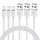 Carregador UIIAVS para iPhone, 6 pés (2 m), cabo Lightning, pacote com 3 unidades, branco