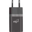 Carregador USB 1A WC1APT 1 Saida Preto Bivolt ELG