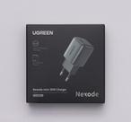 Carregador USB C rápido UGREEN Nexode 30W GaN PD3.0 PPS QC4+ SCP FCP AFC Suporta 25W 20W (cinza)
