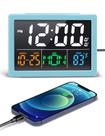 Carregador USB com tela LED Clock JALL Digital Alarm de 5,5"