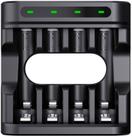 Carregador USB da Enercell Rápido e inteligente para 4 pilhas AA/AAA, modelo 4-LN