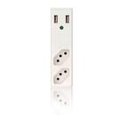 Carregador USB + Filtro Coletek, 2 Tomadas, Bivolt, Branco - FL-USB21GWH