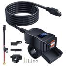 Carregador USB para motocicleta EXTRACTME Dual QC3.0 36W com monitor de tensão
