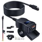Carregador USB para motocicleta EXTRACTME Dual USB tipo C PD e QC3.0