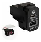 Carregador Usb Tipo C Para Mitsubishi L200 E Pajero Dakar