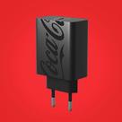 Carregador usbc - c preto coca-cola 20w