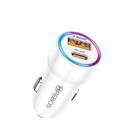 Carregador veic. turbo pd 20w saídas usb+tipo-c c/ led rgb