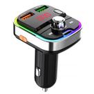 Carregador Veicular 18W Transmissor Bluetooth 2 USB 1 PD Tipo C Entrada para Cartão SD Pen Drive Tra
