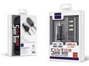 Carregador Veícular It-blue Com 4x Entrada Para Usb