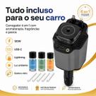 Carregador Veicular Multifuncional 6 em 1 120W USB-C Lightning Preto