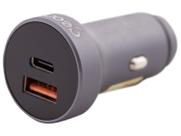 Carregador Veicular SuperPower Duo PD com 38W Cinza Geonav - CH38PDQC