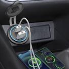 Carregador Veicular Tomada USB Turbo Dupla Carro Moto Ônibus 2 Saídas Com Cabo Cor:Azul