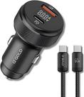 Carregador Veicular Turbo 60W Para Automóvel Carregador de Carro Duas Entradas com Carregamento Super Rápido + Cabo USB- Carregador Veicular Turbo 60W Para Automóvel Carregador de Carro Duas Entradas com Carregamento Super Rápido + Cabo USB-