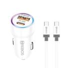 Carregador veicular turbo pd 20w usb+tipo-c c/ cabo tipo-c