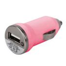 Carregador Veicular Universal com 1 Porta USB 1.0A Rosa
