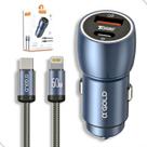 Carregador Veicular Usb Tipo C 60W Super Rapido 12v 24v + Cabo Lightning CJ13-2 Agold