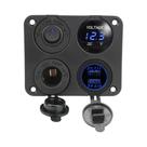 Carregador Veicular YOSOLO 4 Em 1 Com USB Duplo Para Caminhões, Trailers E Barcos 12V