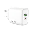 Carregador Volt 30w Turbo Carga Rápida Com 2 Saidas Branco