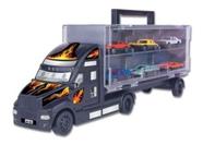 Carreta Cegonha Com 6 Carrinhos De Metal - Braskit