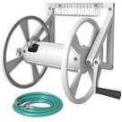 Carretel de mangueira de jardim Artigarden Wall Mount, capacidade de 125 pés, branco