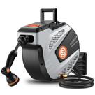 Carretel de Mangueira para Jardim SUNPOW 35 m com Recolhimento Automático e 10 Jatos
