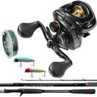 Carretilha Brisa LS 11000 Vara Daiwa Strikeforce Linha Multi e 2 Iscas Carretilha Brisa LS 11000 Vara Daiwa Strikeforce Linha Multi e 2 Iscas
