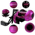 Carretilha de Pesca CROBAT 3+1 Rol Esquerda Rosa