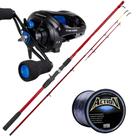 Carretilha Tigon Bg 300 Vara Para Carretilha 2,10mt Kit 20kg