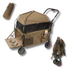 Carretilla para Mascotas LONGDOG IMPRESSIONS Cochecito Plegable para Perros con Tienda