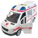 Carrinho Ambulância De Fricção 116 com Luz, Som e Abertura de Portas Shiny Toys