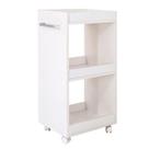 Carrinho Auxiliar Basic Salão de Beleza Studio Branco Mdf Tx Com Rodinhas - Vai montado