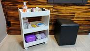 Carrinho Auxiliar P/esmaltes C/3 Bandejas P/manicure Mdf
