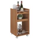 Carrinho Bar 3 Prateleiras E Rodizios 74x40 Cm 4628 Arly Cinamomo